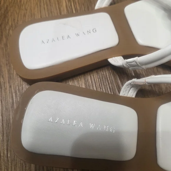 Azalea Wang White Women's Sandals Size 8 New New - Picture 4 of 6